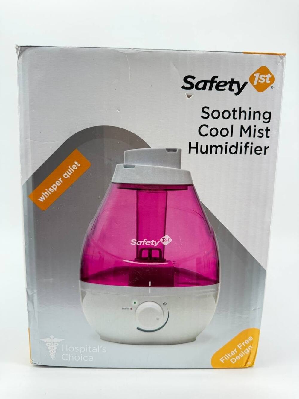 Safety 1st Soothing Cool Mist Humidifier Pink Open Box New 1.20Lb